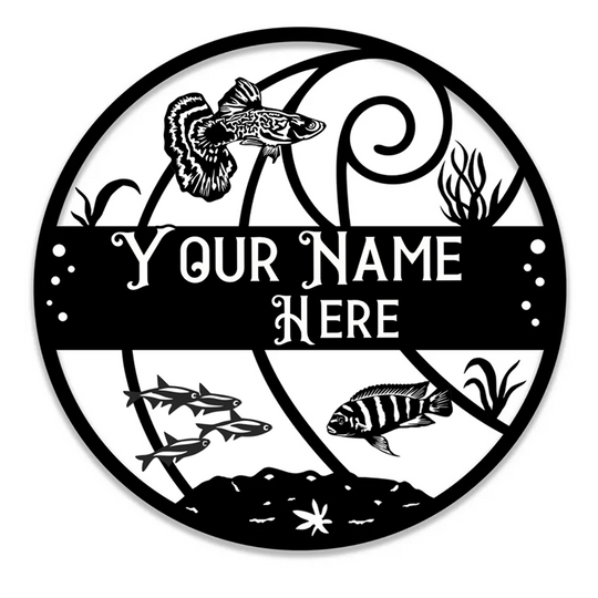 Aquatic Dreams Freshwater Custom Metal Wall Art